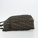 FENDI Zucca Canvas Hand Bag Brown Auth 194169-4