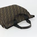 FENDI Zucca Canvas Hand Bag Brown Auth 194169-6