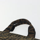 FENDI Zucca Canvas Hand Bag Brown Auth 194169-8