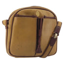 CARTIER Must Line Shoulder Bag Leather Beige Gold Auth 194176-1