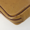CARTIER Must Line Shoulder Bag Leather Beige Gold Auth 194176-14