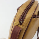 CARTIER Must Line Shoulder Bag Leather Beige Gold Auth 194176-18