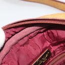 CARTIER Must Line Shoulder Bag Leather Beige Gold Auth 194176-11