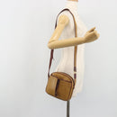 CARTIER Must Line Shoulder Bag Leather Beige Gold Auth 194176-25
