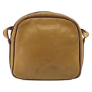 CARTIER Must Line Shoulder Bag Leather Beige Gold Auth 194176-2