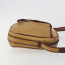 CARTIER Must Line Shoulder Bag Leather Beige Gold Auth 194176-3