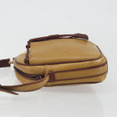 CARTIER Must Line Shoulder Bag Leather Beige Gold Auth 194176-4