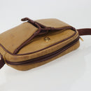 CARTIER Must Line Shoulder Bag Leather Beige Gold Auth 194176-6