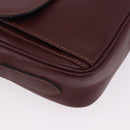 CARTIER Must Line Shoulder Bag Leather Bordeaux Gold Tone Auth 194177A-10