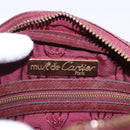 CARTIER Must Line Shoulder Bag Leather Bordeaux Gold Tone Auth 194177A-15