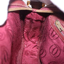 CARTIER Must Line Shoulder Bag Leather Bordeaux Gold Tone Auth 194177A-18