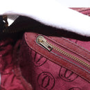 CARTIER Must Line Shoulder Bag Leather Bordeaux Gold Tone Auth 194177A-19