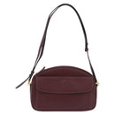 CARTIER Must Line Shoulder Bag Leather Bordeaux Gold Tone Auth 194177A-2