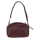 CARTIER Must Line Shoulder Bag Leather Bordeaux Gold Tone Auth 194177A-3