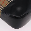 Burberrys Nova Check Shoulder Bag Canvas Beige Black Auth 194178A-12