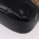 Burberrys Nova Check Shoulder Bag Canvas Beige Black Auth 194178A-13