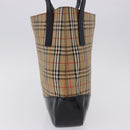 Burberrys Nova Check Shoulder Bag Canvas Beige Black Auth 194178A-4