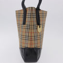 Burberrys Nova Check Shoulder Bag Canvas Beige Black Auth 194178A-5
