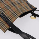 Burberrys Nova Check Shoulder Bag Canvas Beige Black Auth 194178A-6