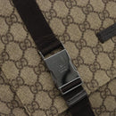 GUCCI GG Supreme Shoulder Bag PVC Leather Beige Silver 122373 Auth 194179A-14