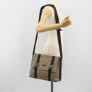 GUCCI GG Supreme Shoulder Bag PVC Leather Beige Silver 122373 Auth 194179A-24