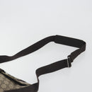 GUCCI GG Supreme Shoulder Bag PVC Leather Beige Silver 122373 Auth 194179A-8