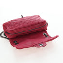 CHANEL Matelasse Chain Shoulder Bag Leather Pink Silver CC Auth 194187V-19