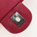 CHANEL Matelasse Chain Shoulder Bag Leather Pink Silver CC Auth 194187V-20