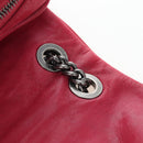 CHANEL Matelasse Chain Shoulder Bag Leather Pink Silver CC Auth 194187V-21