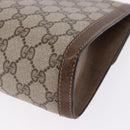 GUCCI GG Supreme Web Sherry Line Clutch Bag PVC Beige 89 01 007 Auth 194188-16