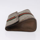 GUCCI GG Supreme Web Sherry Line Clutch Bag PVC Beige 89 01 007 Auth 194188-4