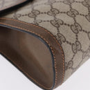 GUCCI GG Supreme Web Sherry Line Clutch Bag PVC Beige 89 01 007 Auth 194188-7