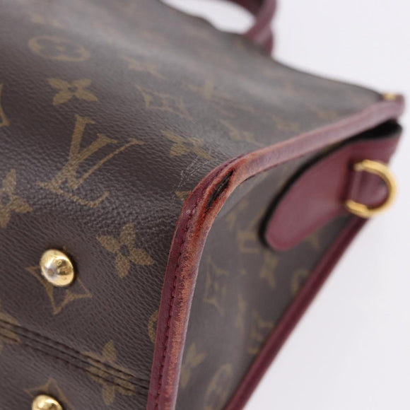 LOUIS VUITTON Monogram PopincourtPM Hand Bag 2way Wine Red M43462 LV Auth 194190