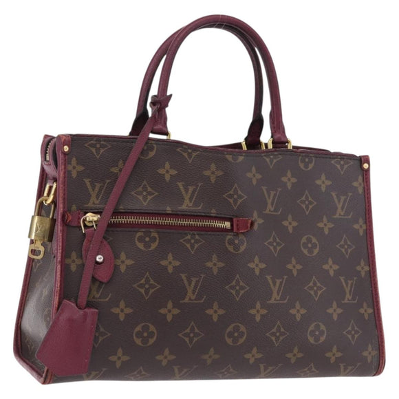LOUIS VUITTON Monogram PopincourtPM Hand Bag 2way Wine Red M43462 LV Auth 194190