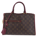 LOUIS VUITTON Monogram PopincourtPM Hand Bag 2way Wine Red M43462 LV Auth 194190-13
