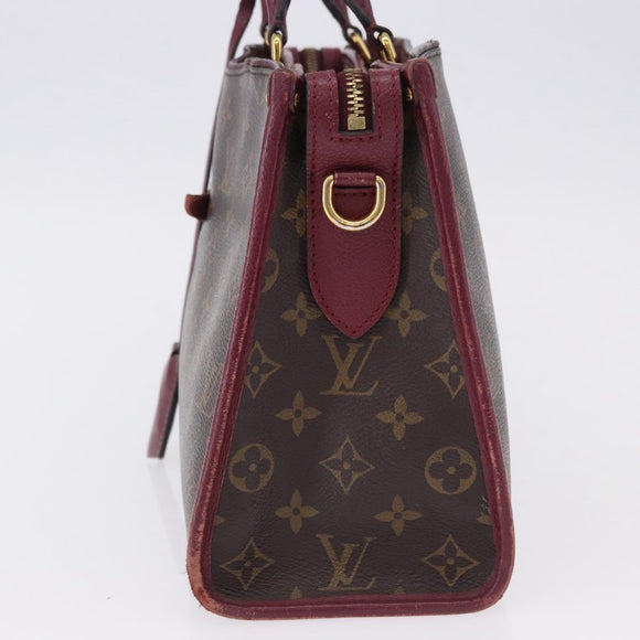 LOUIS VUITTON Monogram PopincourtPM Hand Bag 2way Wine Red M43462 LV Auth 194190