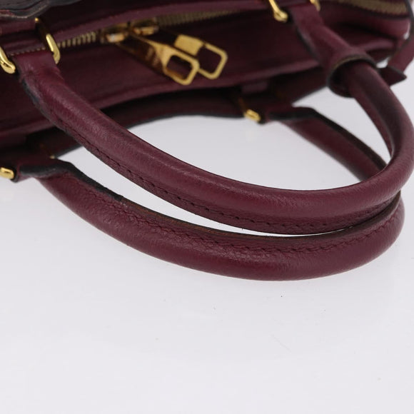 LOUIS VUITTON Monogram PopincourtPM Hand Bag 2way Wine Red M43462 LV Auth 194190