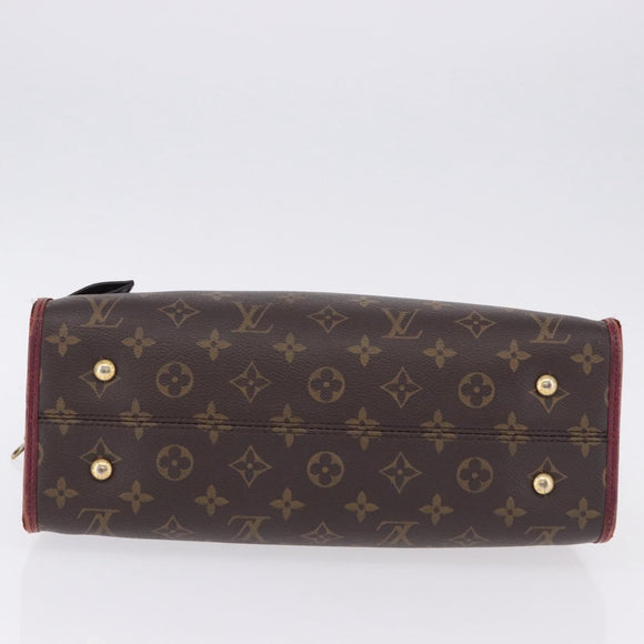 LOUIS VUITTON Monogram PopincourtPM Hand Bag 2way Wine Red M43462 LV Auth 194190