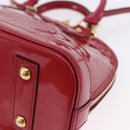 LOUIS VUITTON Monogram Vernis Alma BB Red Rose Andian M91771 LV Auth 194191-16