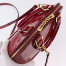 LOUIS VUITTON Monogram Vernis Alma BB Red Rose Andian M91771 LV Auth 194191-7