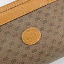 GUCCI Micro GG Pouch PVC Leather Beige Gold Tone 039 89 0902 Auth 194192-17