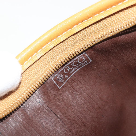 GUCCI Micro GG Pouch PVC Leather Beige Gold Tone 039 89 0902 Auth 194192