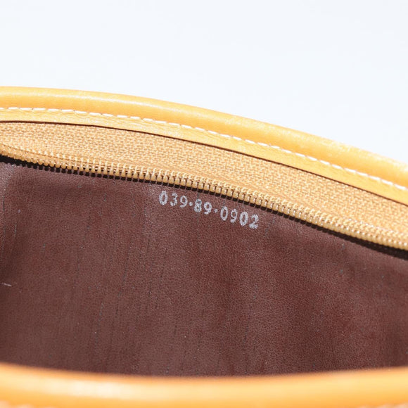 GUCCI Micro GG Pouch PVC Leather Beige Gold Tone 039 89 0902 Auth 194192