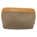 GUCCI Micro GG Pouch PVC Leather Beige Gold Tone 039 89 0902 Auth 194192-2