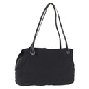 FENDI Zucca Canvas Tote Bag Black Silver Auth 194195-1