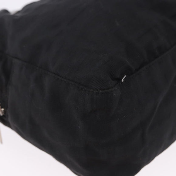 FENDI Zucca Canvas Tote Bag Black Silver Auth 194195