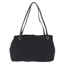 FENDI Zucca Canvas Tote Bag Black Silver Auth 194195-2