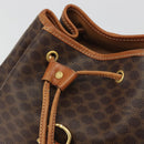 CELINE Macadam Backpack PVC Leather Brown Gold Tone Auth 194199-10