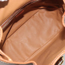 CELINE Macadam Backpack PVC Leather Brown Gold Tone Auth 194199-11
