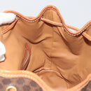 CELINE Macadam Backpack PVC Leather Brown Gold Tone Auth 194199-22